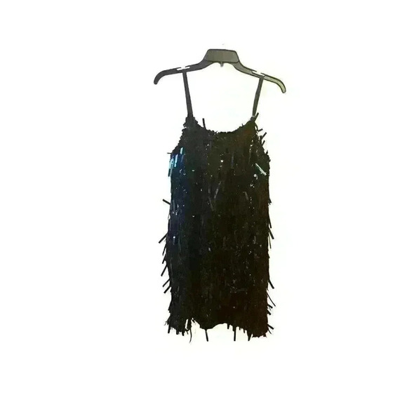 J. Crew Sleeveless Black Sequin Shift Mini Holiday New Year's Dress Size Small - Picture 3 of 10
